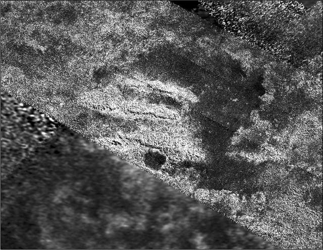NASA image: Mountains on the Northwest Border of Xanadu, Titan