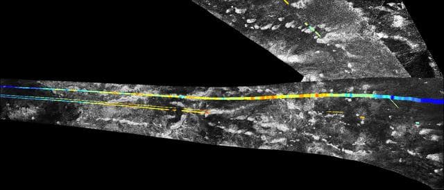 NASA image: Mountains near Adiri on Titan