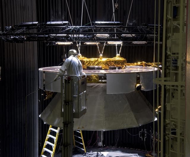 NASA image: Mars Science Laboratory Cruise Stage in Test Chamber