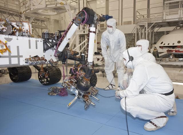 NASA image: Curiosity Mars Rover Flexes its Robotic Arm