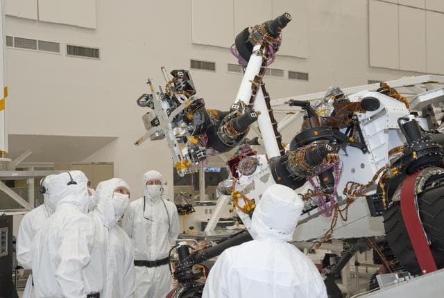 NASA image: Tilt-Table Testing for Curiosity Robotic Arm