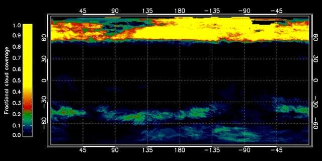 NASA image: Mapping Titan Cloud Coverage