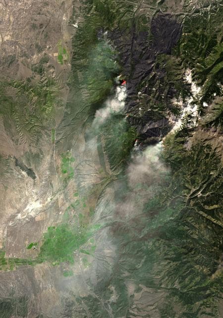 NASA image: ASTER Views Twitchell Canyon Fire, Utah