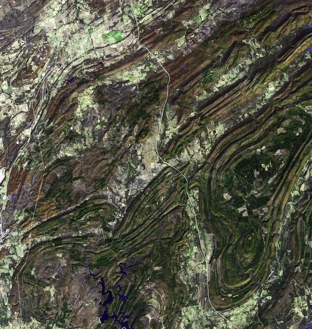 NASA image: Ouachita Mtns., Oklahoma