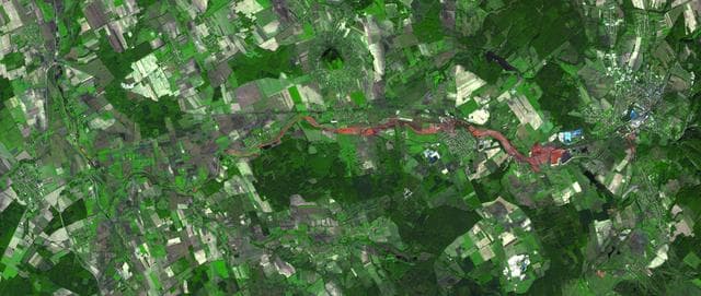 NASA image: ASTER Images Hungary Toxic Sludge Spill