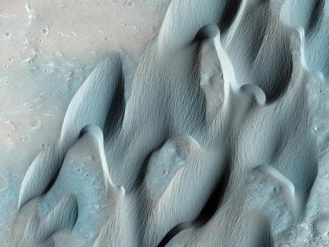 NASA image: Dunes in Herschel Crater