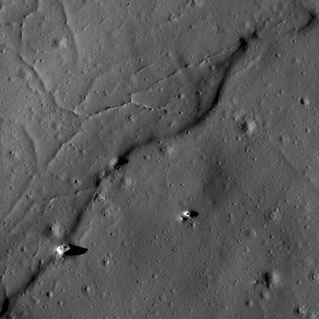 NASA image: Impact Melt at Necho Crater
