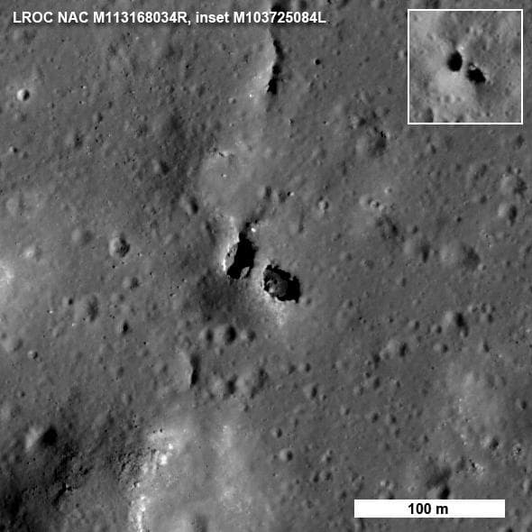 NASA image: Natural Bridge on the Moon