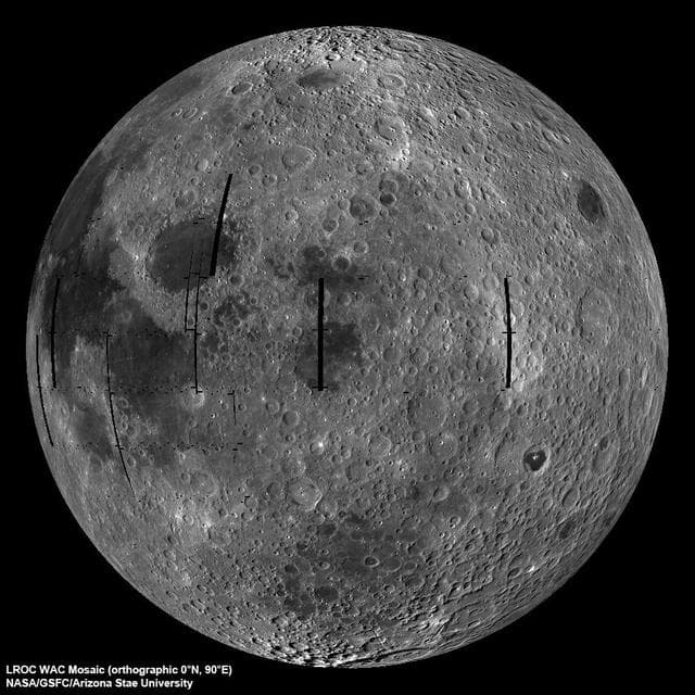 NASA image: Moon seen from the East