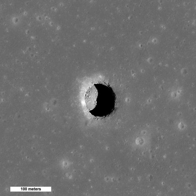NASA image: New Views of Lunar Pits