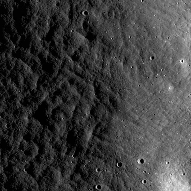 NASA image: Ejecta from Van de Graaff Crater