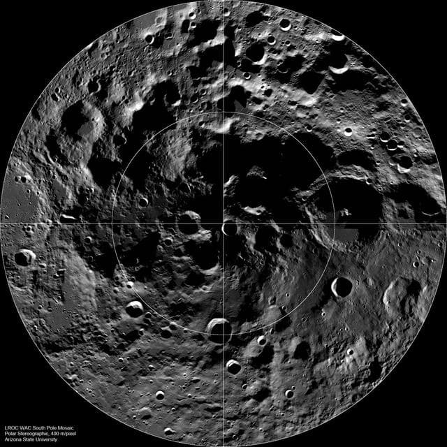 NASA image: The Lunar South Pole