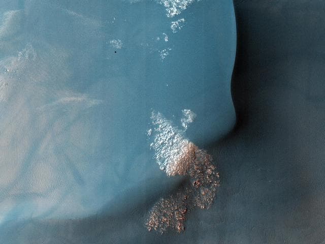 NASA image: Southern Hemisphere Crater with Dune Field