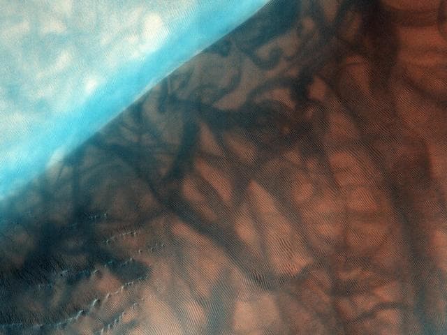 NASA image: Russell Crater Dunes, Defrosted