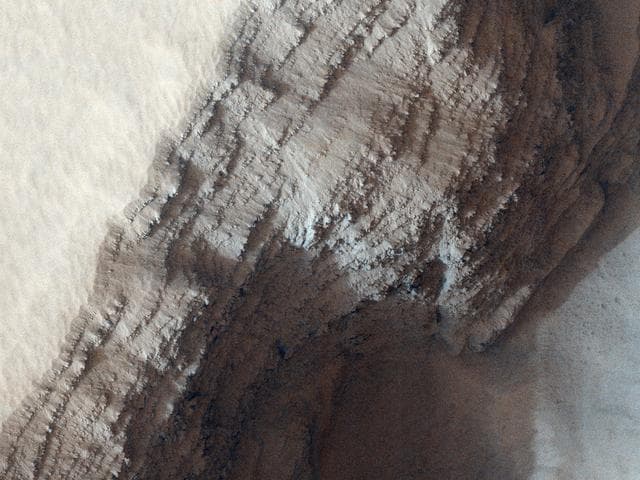 NASA image: Layers in Arsia Mons Volcano