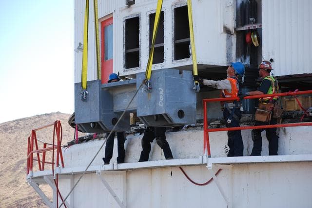 NASA image: Stringer Box Going In