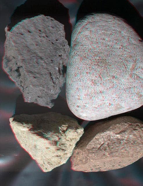 Test Image of Earth Rocks by Mars Camera Stereo
