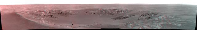 NASA image: Intrepid Crater on Mars Stereo
