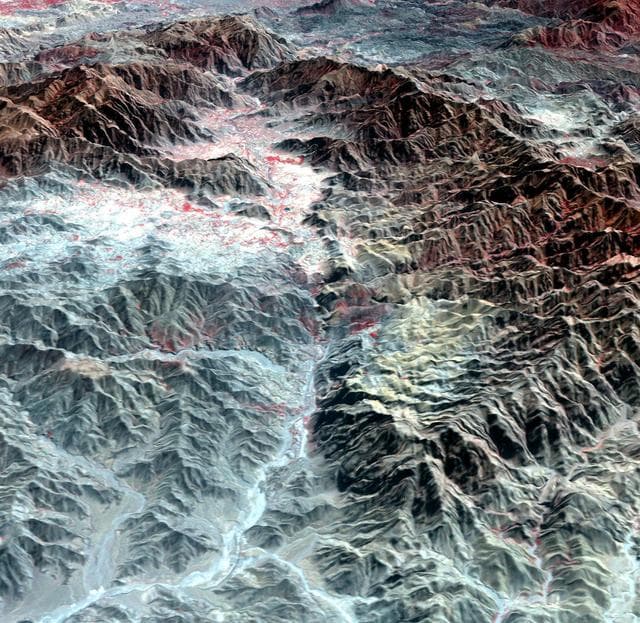 NASA image: Khyber Pass, Afghanistan-Pakistan
