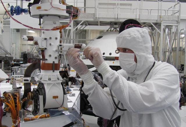 NASA image: Weather Sensors from Spain on Mars Rover Curiosity