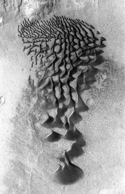 NASA image: Mars Odyssey All Stars: Bunge Crater Dunes
