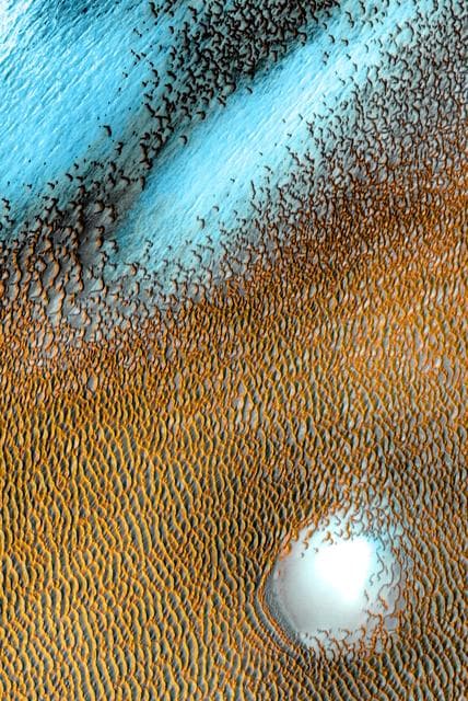 NASA image: Mars Odyssey All Stars: Polar Dunes