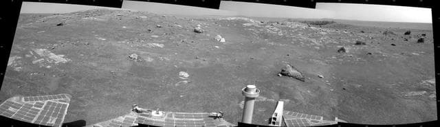 NASA image: Opportunity View of Santa Maria Crater, Sol 2450