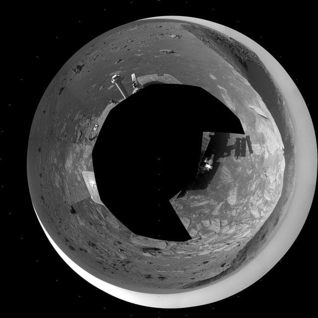 NASA image: Santa Maria Crater in 360-Degree View, Sol 2451 Polar