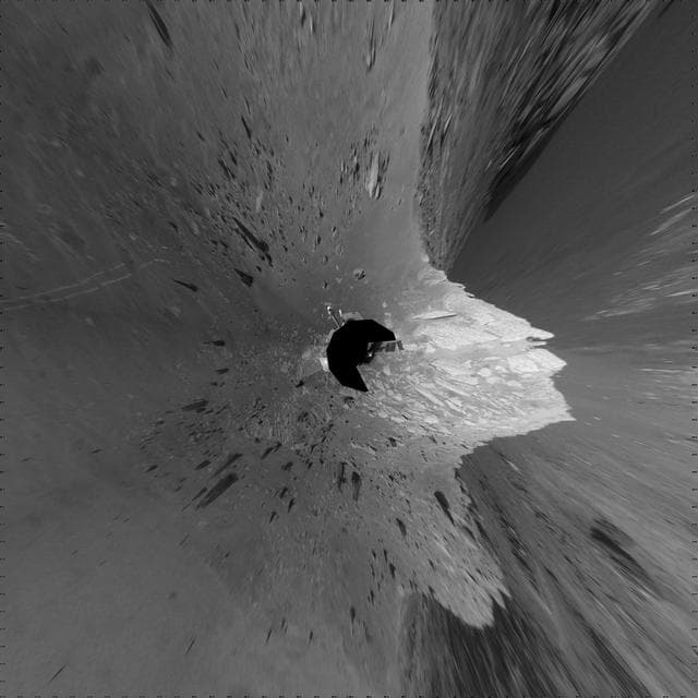 NASA image: Santa Maria Crater in 360-Degree View, Sol 2451 Vertical