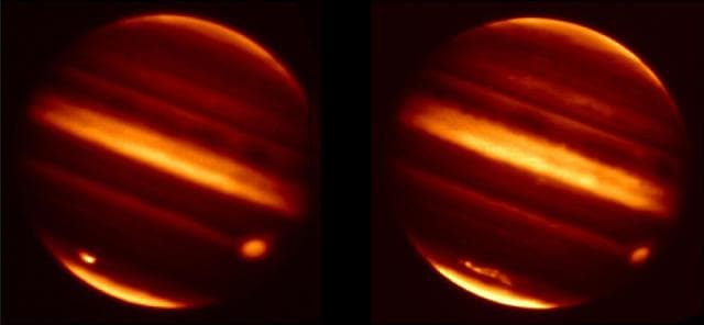 NASA image: Jupiter Scar in Infrared