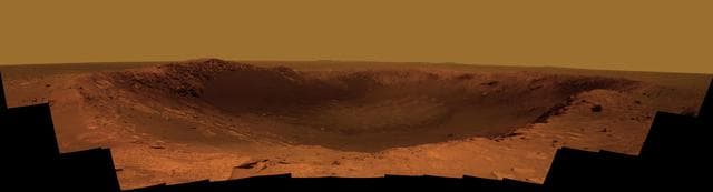 NASA image: Color Panorama of Santa Maria Crater for Opportunity Anniversary