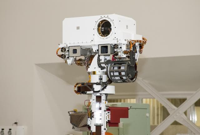 NASA image: Top of Mars Rover Curiosity Remote Sensing Mast