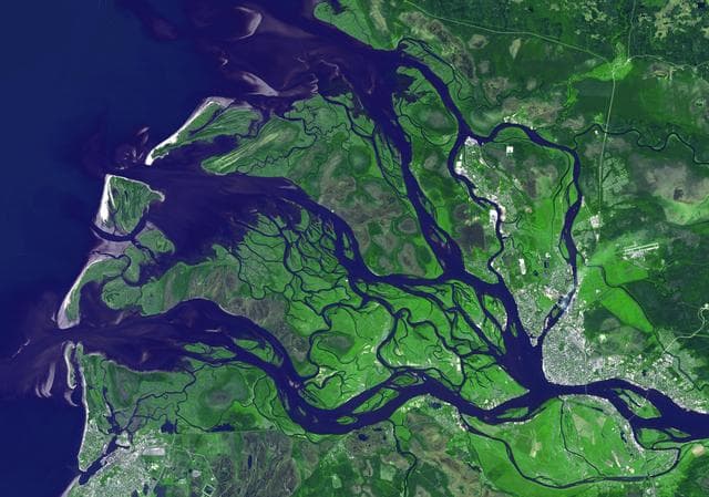NASA image: Arkhangelsk, Russia