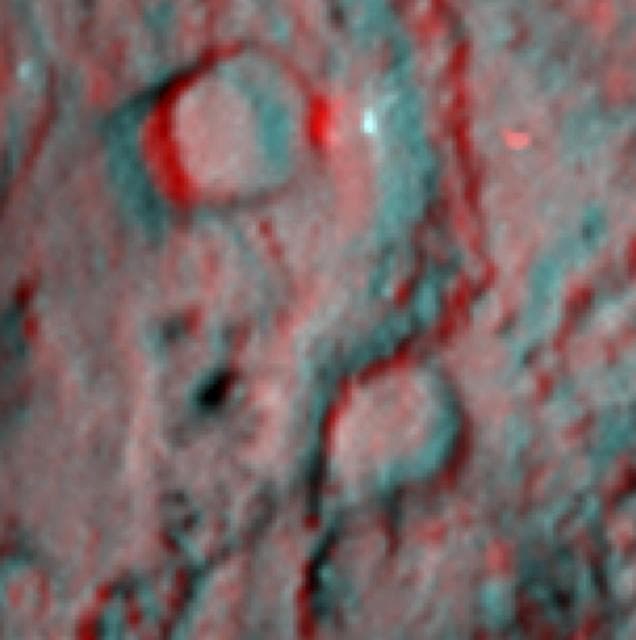 NASA image: Deep Impact Site in 3-D