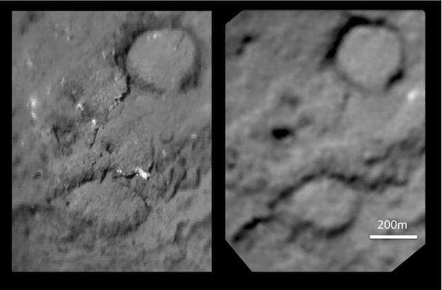 NASA image: Tempel 1 Impact Site unannotated