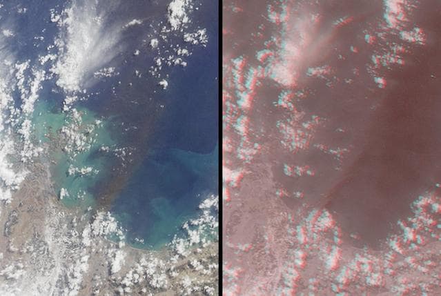 NASA image: Large Smoke Plume from Industrial Fires in Miyagi Prefecture, Japan