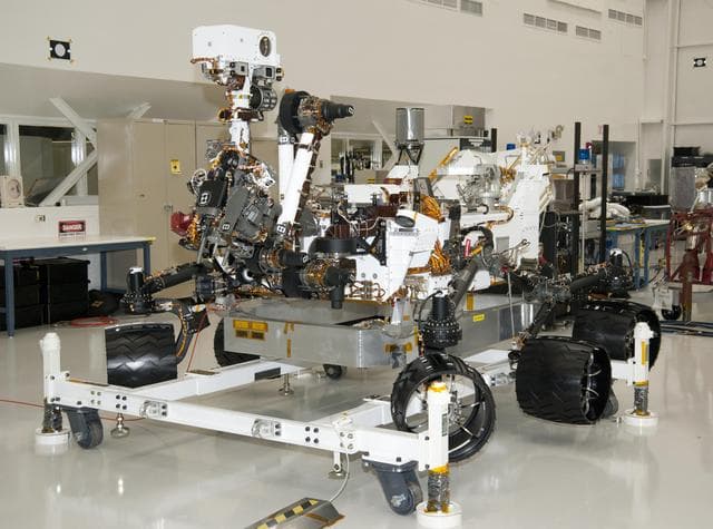 NASA image: NASA Mars Rover Curiosity at JPL, View from Front Left Corner