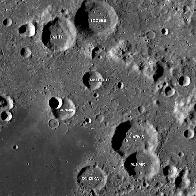 NASA image: Challenger Astronauts Memorialized on the Moon