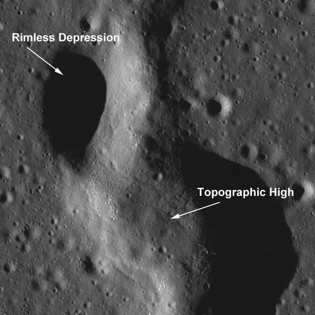 NASA image: Sinuous Chain of Depressions