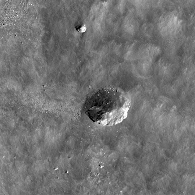 NASA image: Boulder in Recht Crater