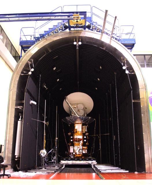 NASA image: Aquarius/SAC-D Observatory in Thermal-vacuum Test Chamber