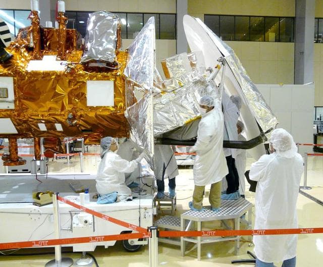 NASA image: Aquarius Thermal Blanket Completion and Inspection