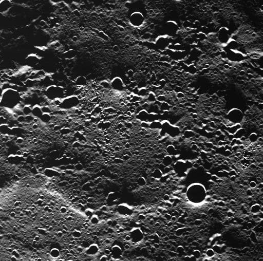NASA image: A First Look at Terrain Near Mercury North Pole
