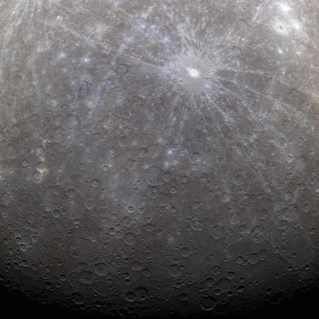 NASA image: First Color Image of Mercury from Orbit