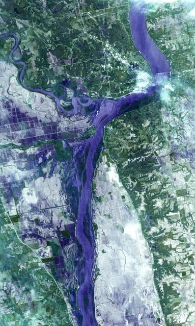 NASA image: ASTER Images Midwest Flooding