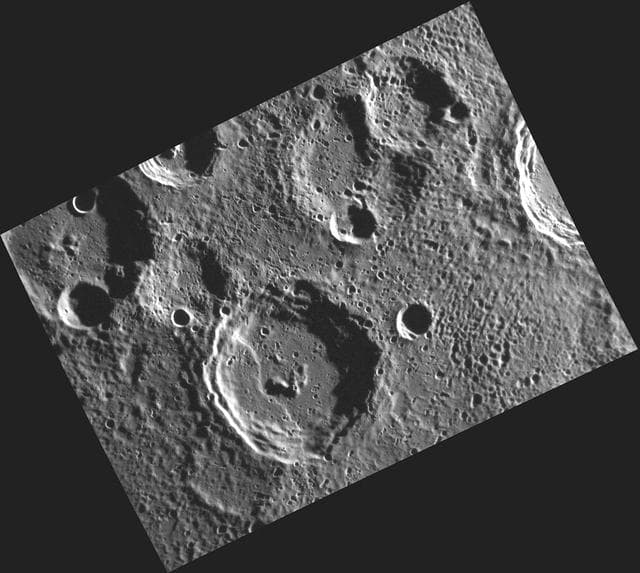 NASA image: A View of Camoes in Mercury South Polar Region