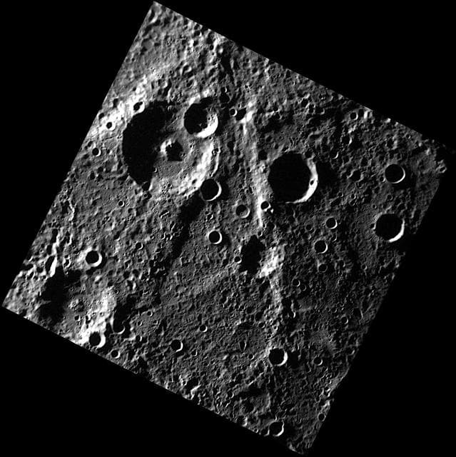 NASA image: Belinskij and Craters of Darkness