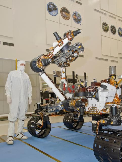 NASA image: Mars Rover Curiosity Raising Turret