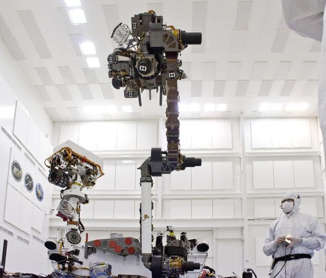NASA image: Mars Rover Curiosity Arm Held High
