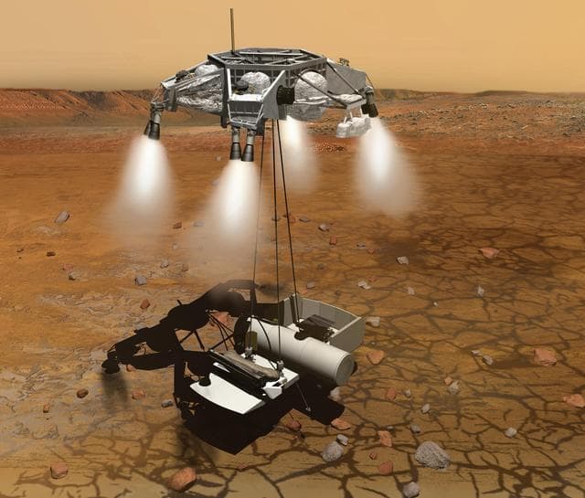NASA image: Landing on Mars for a Short Stay Artist Concept